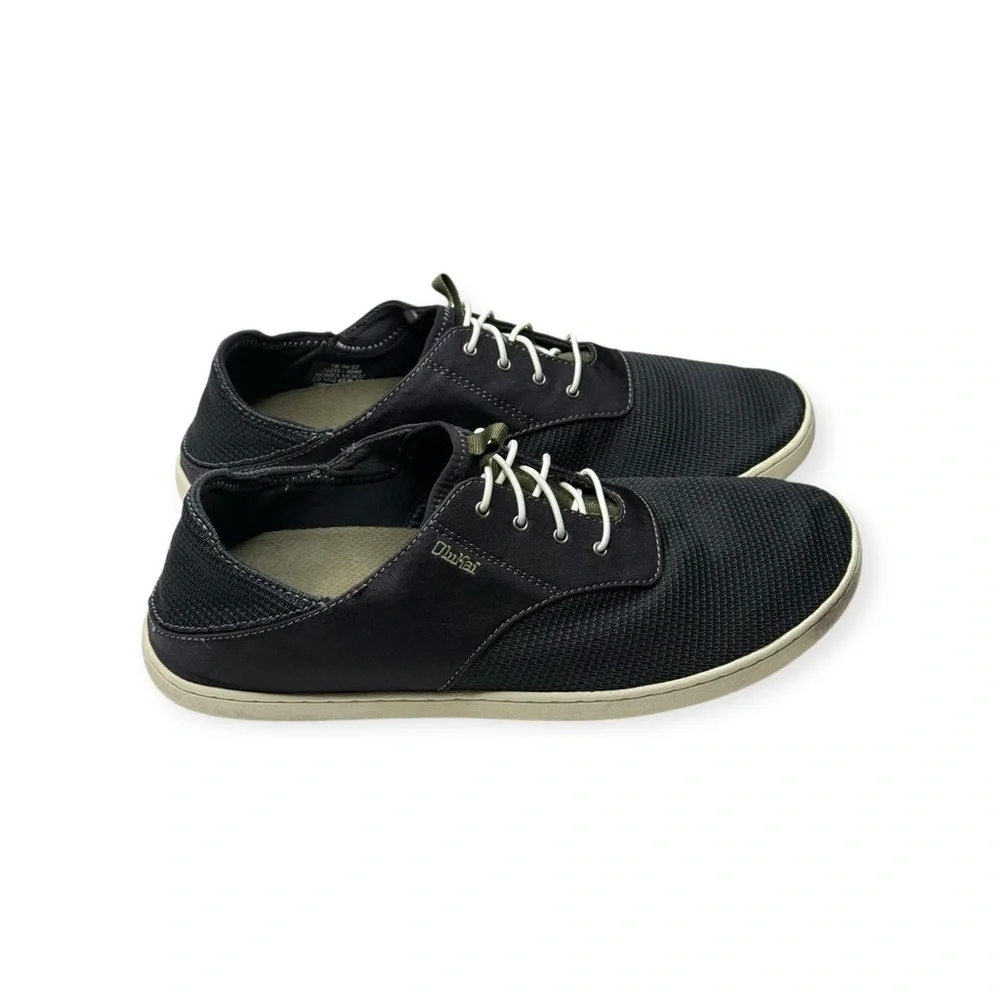 OluKai ʊ Nohea Moku Boat Shoe Drop In Heel Sneaker ʊ Black ʊ 12M 45 ʊ Wet Dry